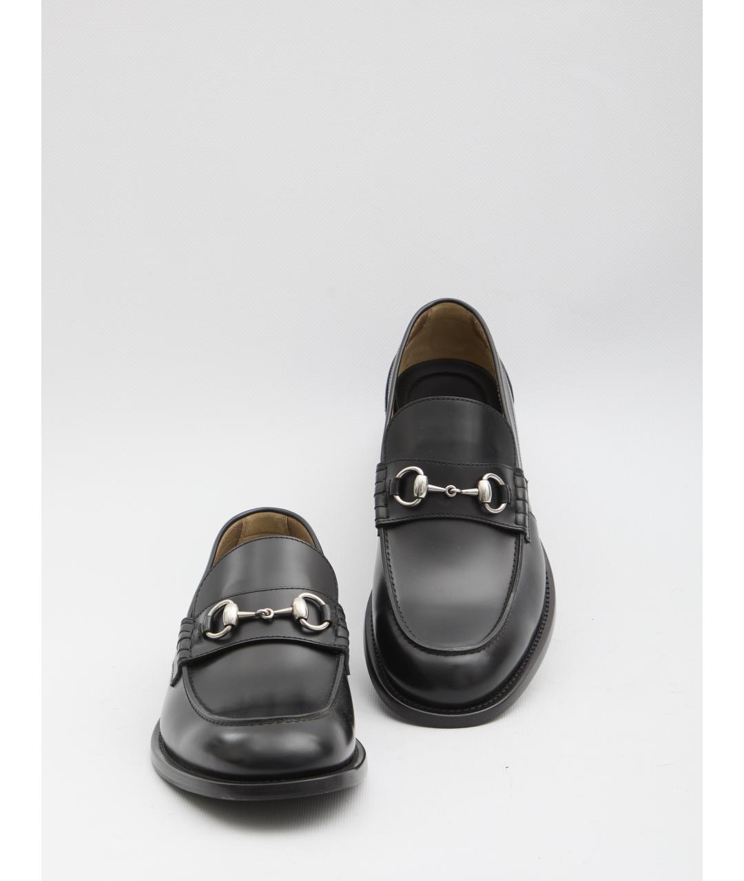 GUCCI Черные кожаные лоферы, фото 5