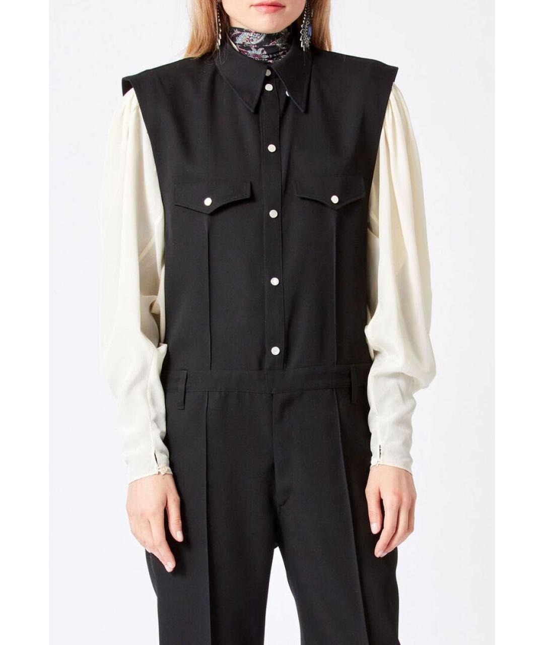 ISABEL MARANT Черный шерстяной комбинезон, фото 5