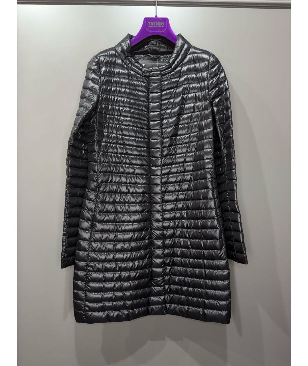 HERNO Черный полиэстеровый пуховик, фото 3