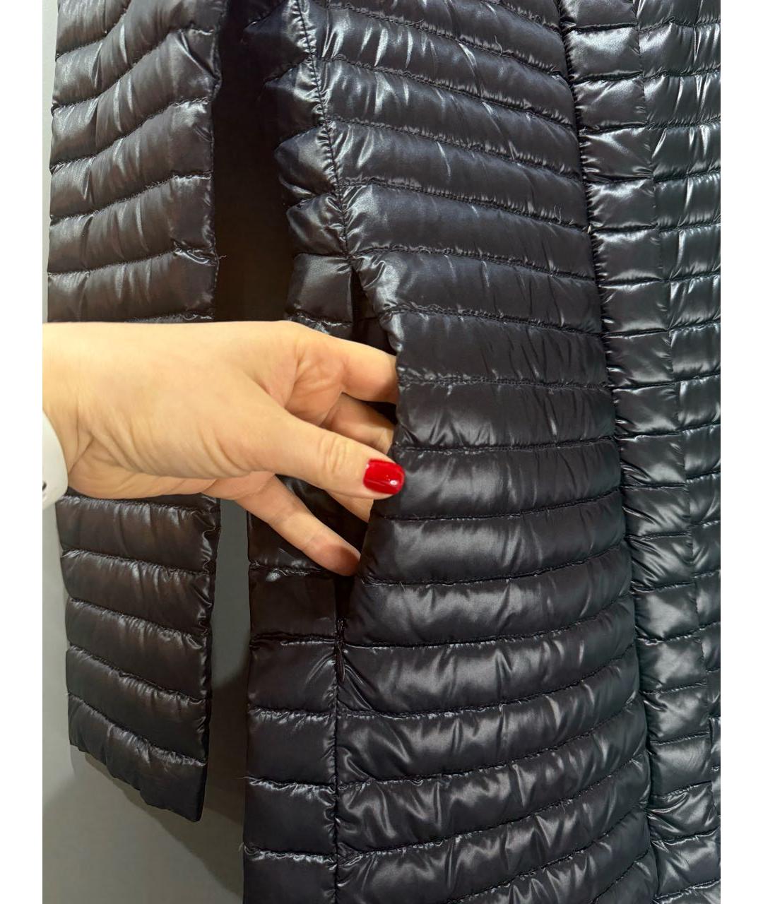 HERNO Черный полиэстеровый пуховик, фото 4