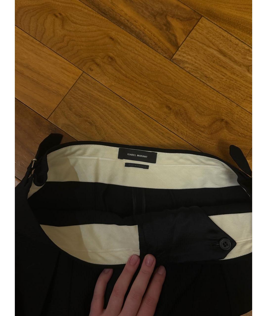 ISABEL MARANT Черные вискозные брюки широкие, фото 3