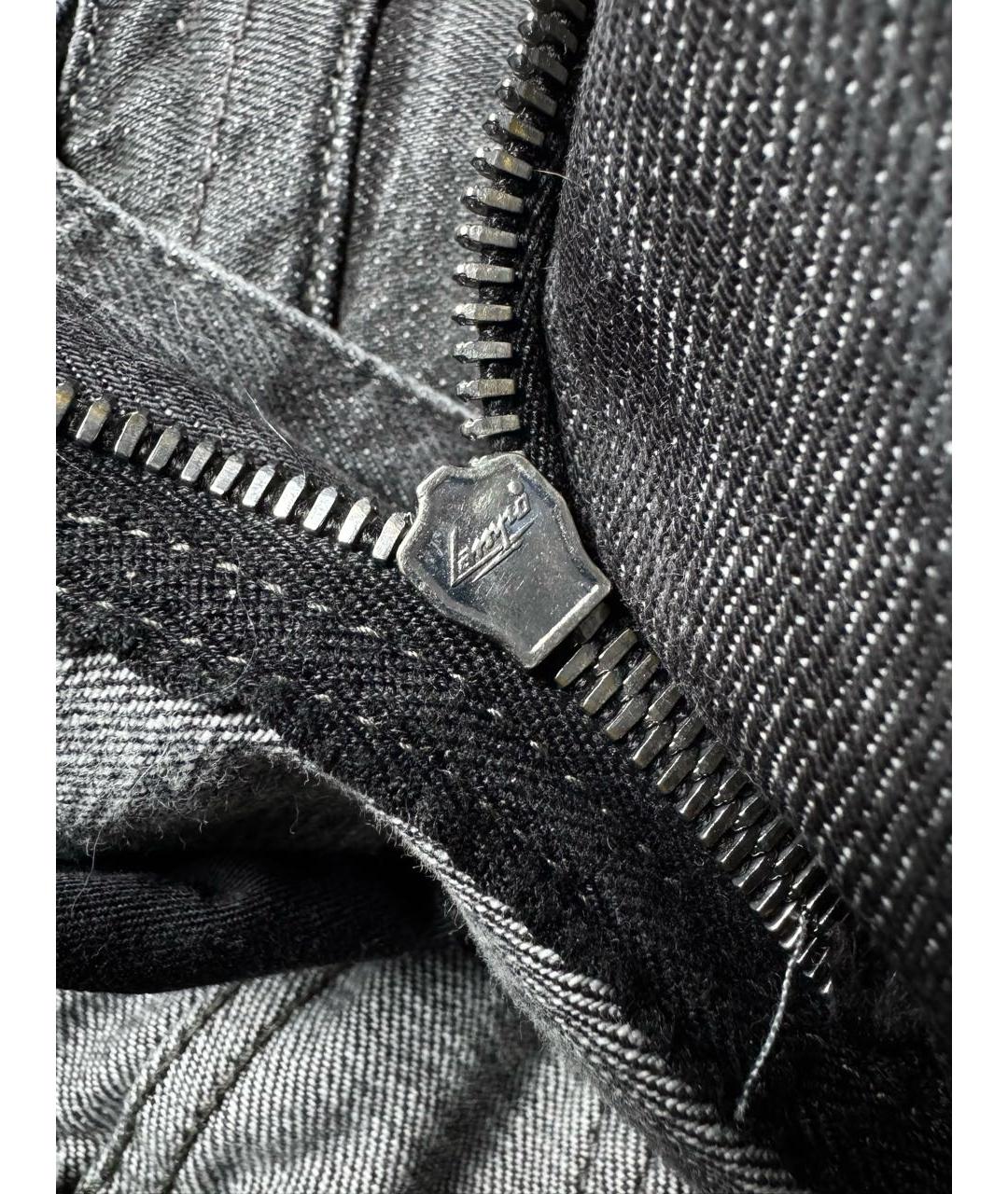 BALMAIN Антрацитовые хлопковые прямые джинсы, фото 8