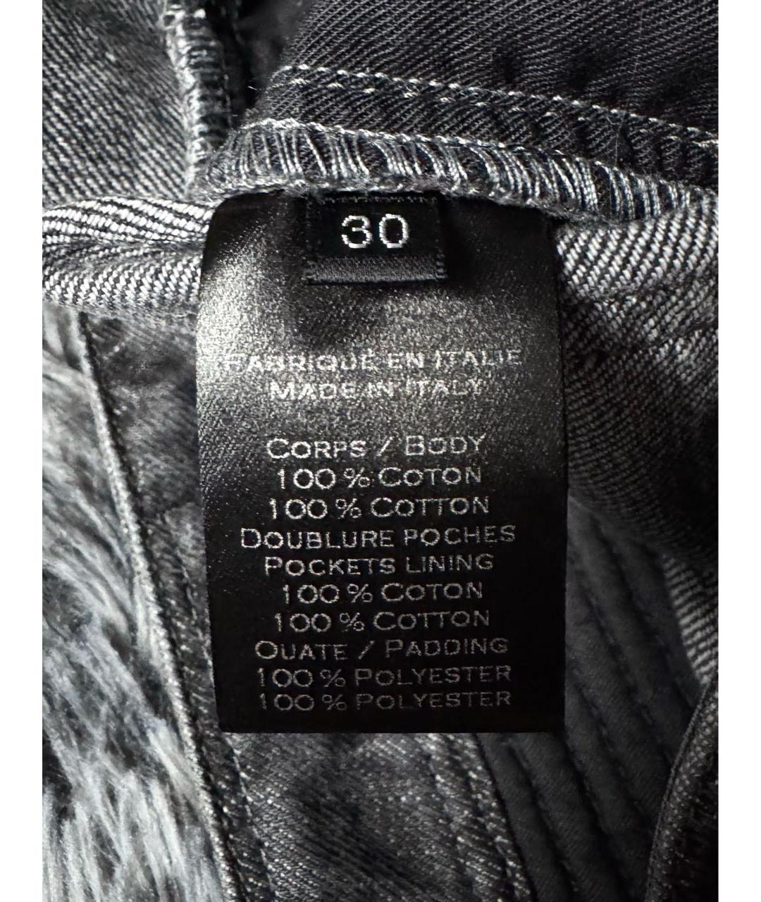 BALMAIN Антрацитовые хлопковые прямые джинсы, фото 7