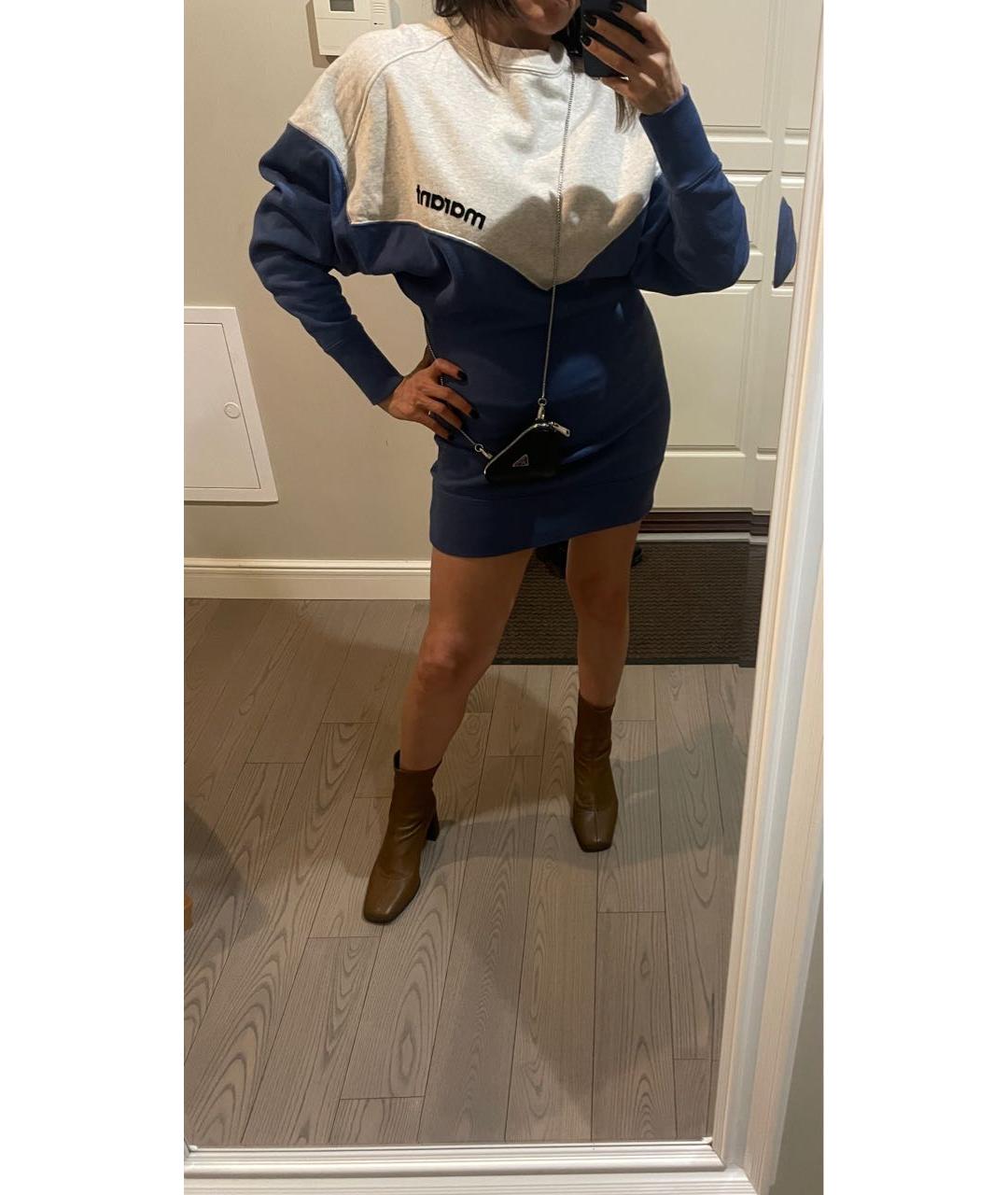 ISABEL MARANT Синее хлопковое повседневное платье, фото 5