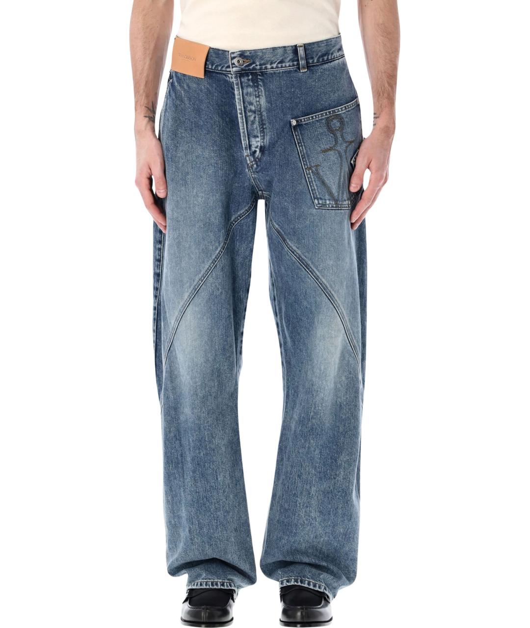 J.W.ANDERSON Синие хлопковые прямые джинсы, фото 2