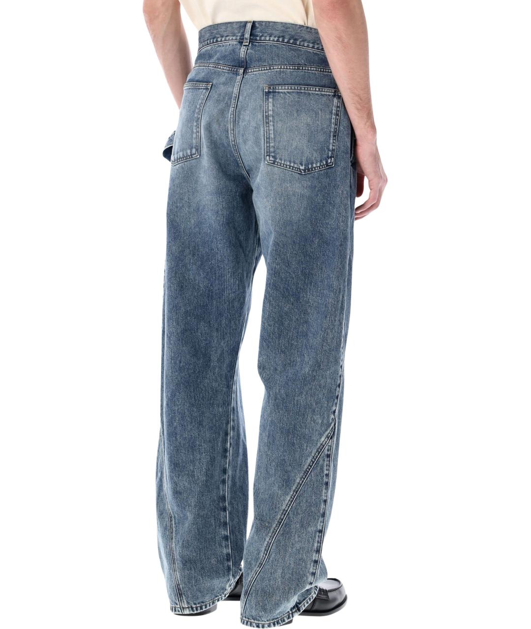 J.W.ANDERSON Синие хлопковые прямые джинсы, фото 3