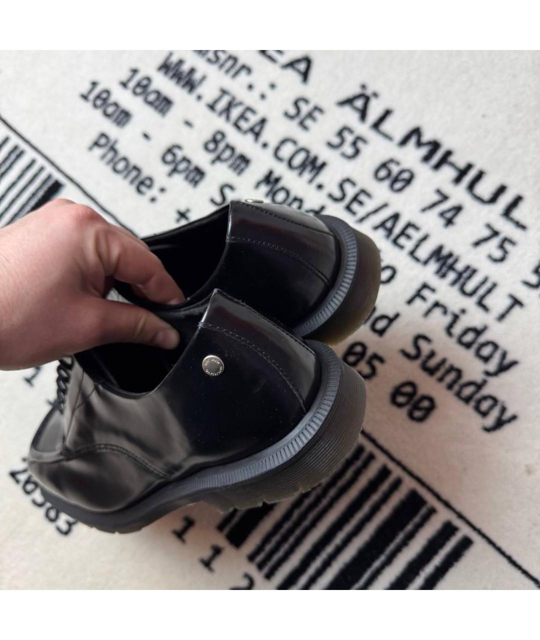 DR. MARTENS Черные кожаные лоферы, фото 4