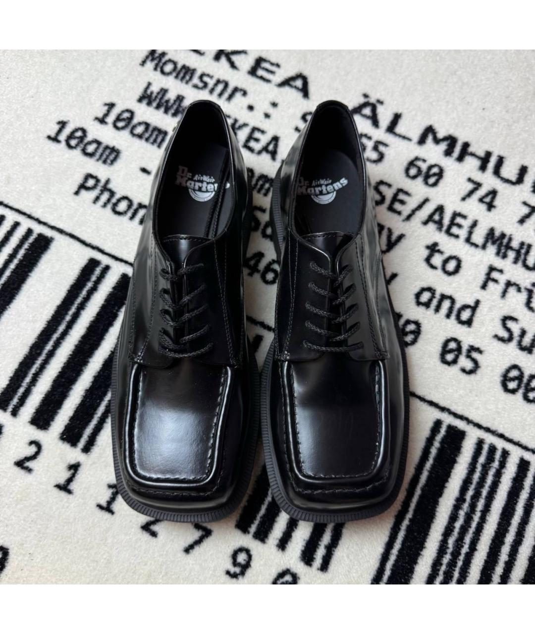 DR. MARTENS Черные кожаные лоферы, фото 2