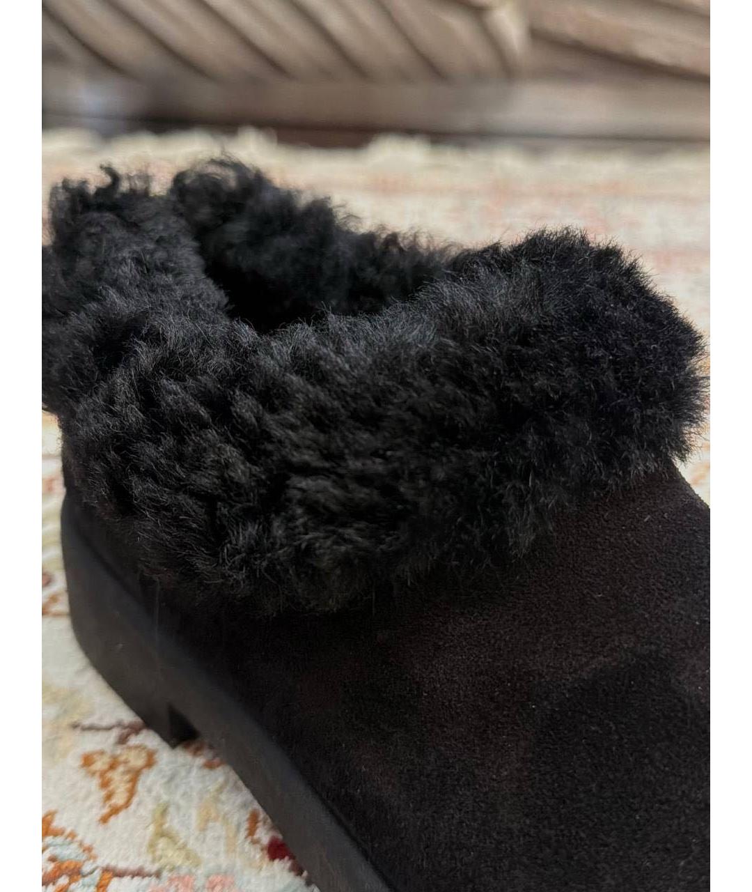 CHANEL Черные замшевые ботинки, фото 6