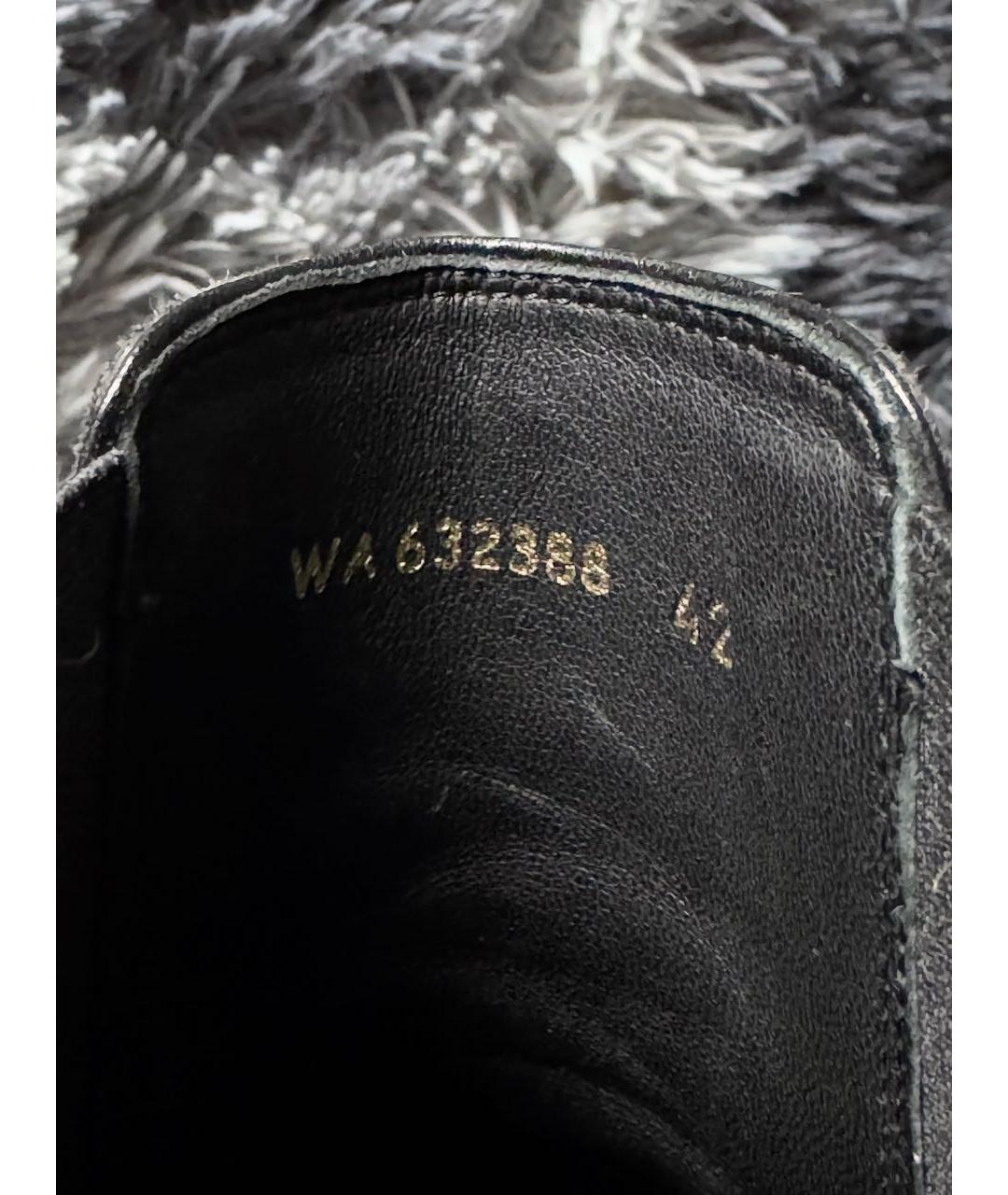 SAINT LAURENT Черные замшевые высокие ботинки, фото 6