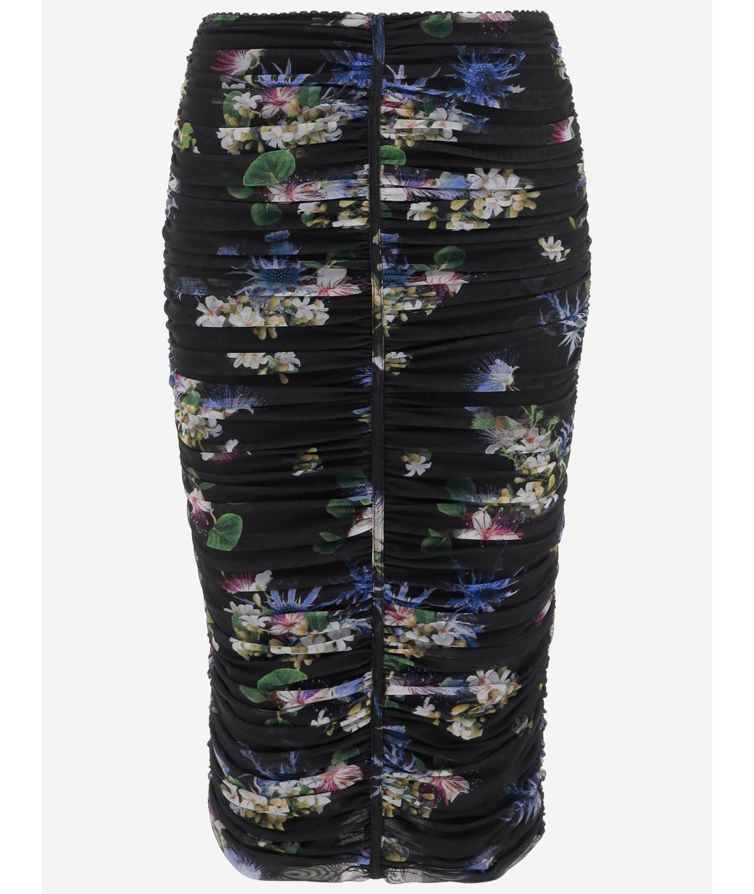 BLUMARINE Черная полиамидовая юбка миди, фото 1