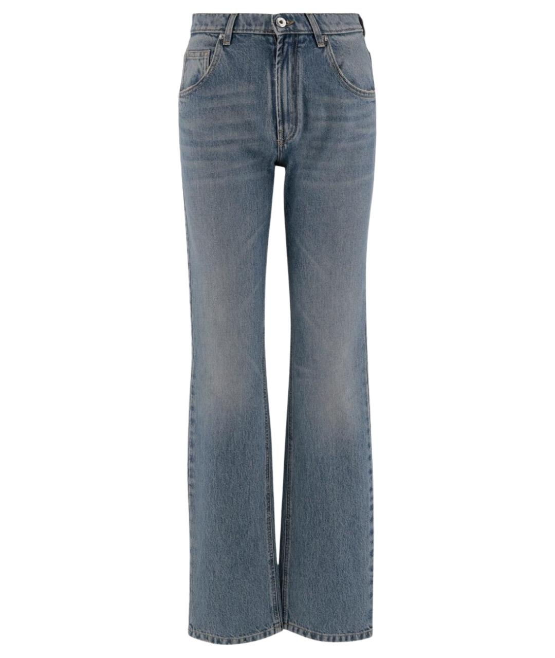 BLUMARINE Голубые хлопковые джинсы клеш, фото 1