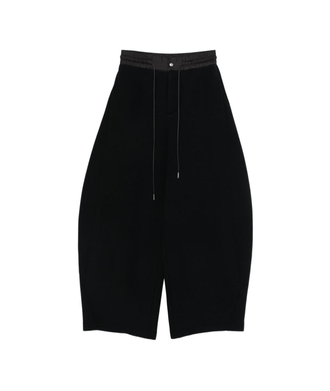 SACAI Черные хлопковые брюки широкие, фото 1