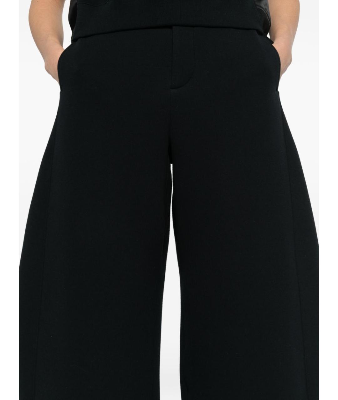 SACAI Черные хлопковые брюки широкие, фото 3
