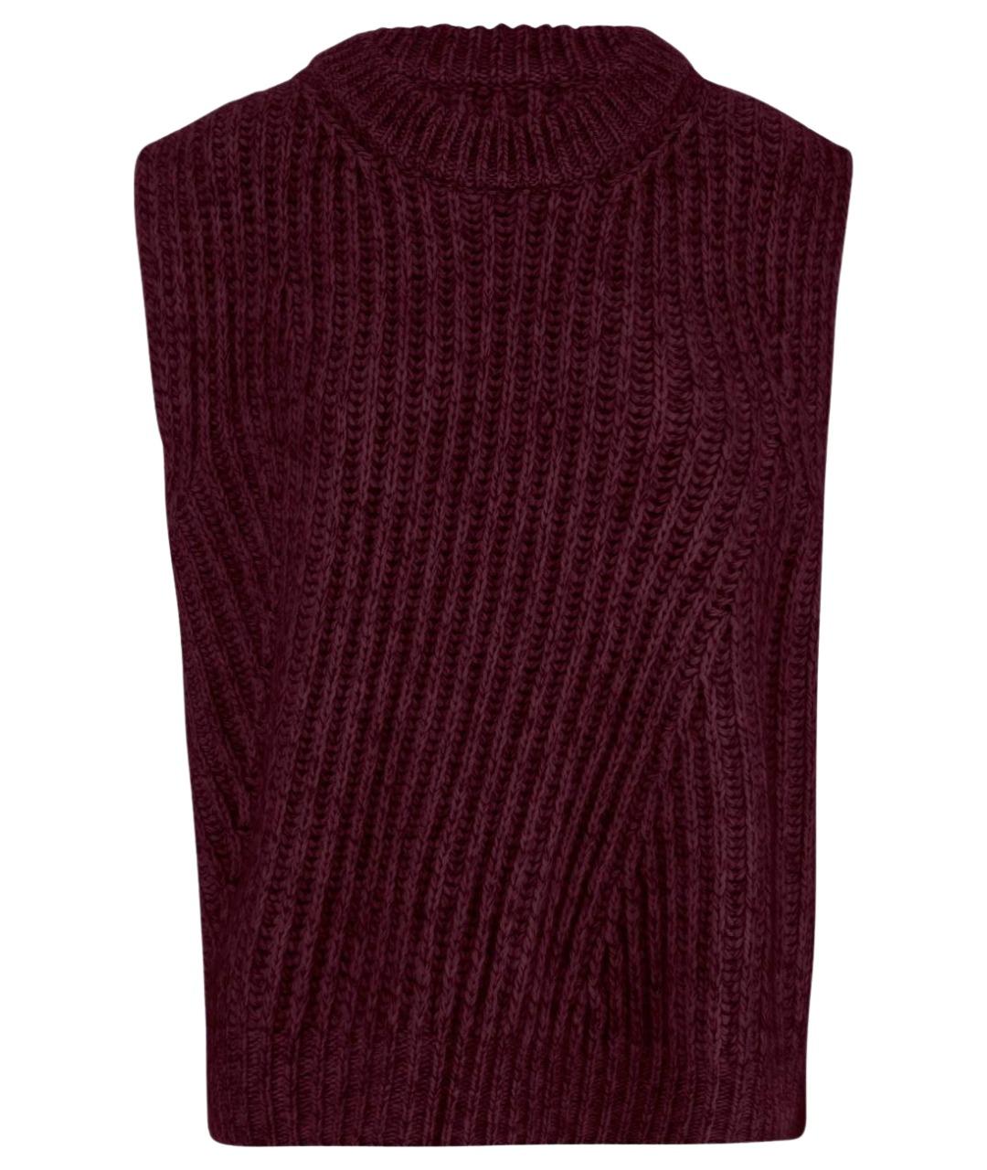 Sa Su Phi Бордовая кашемировая жилетка, фото 1
