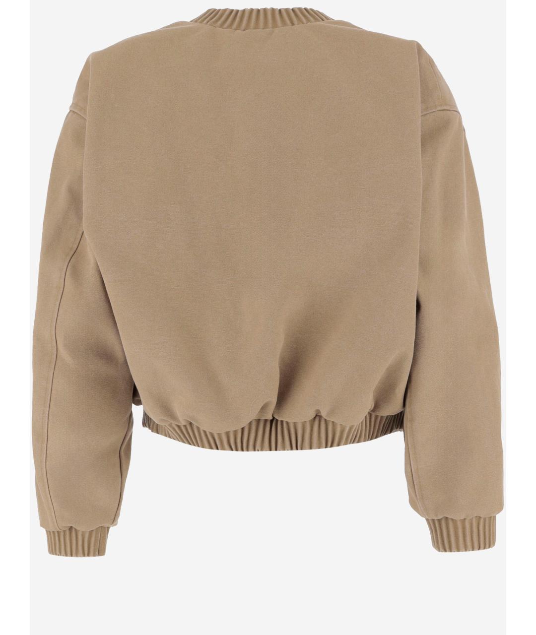 WE11DONE Бежевая полиэстеровая куртка, фото 2