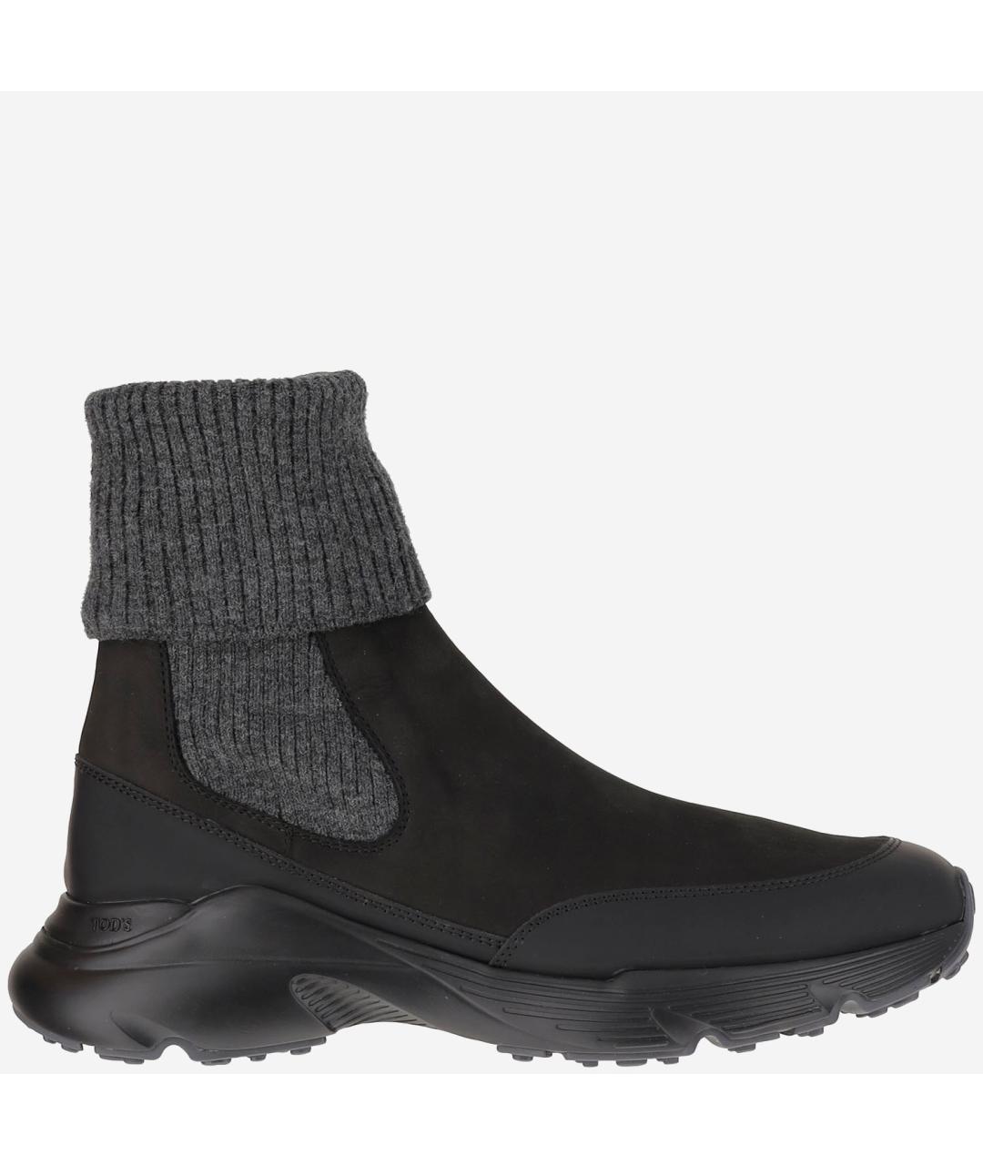 TOD'S Черные кожаные ботинки, фото 5