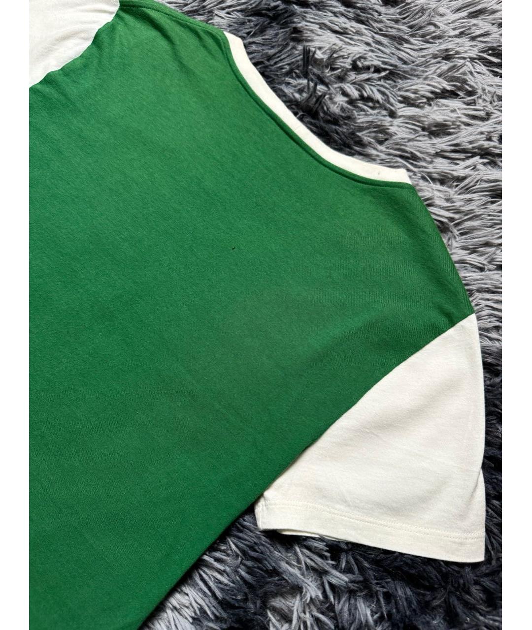 CELINE Белая хлопковая футболка, фото 4