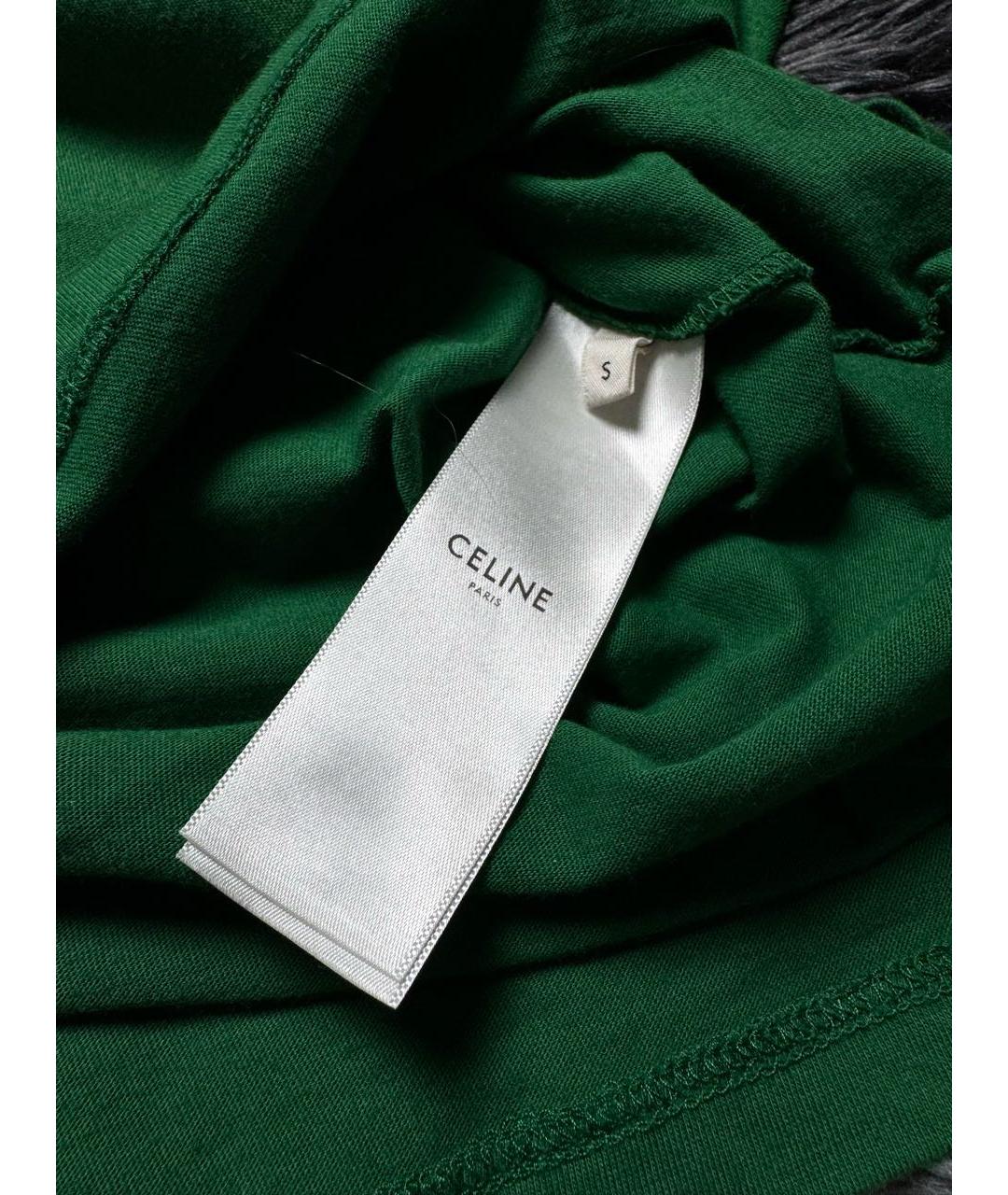 CELINE Белая хлопковая футболка, фото 7