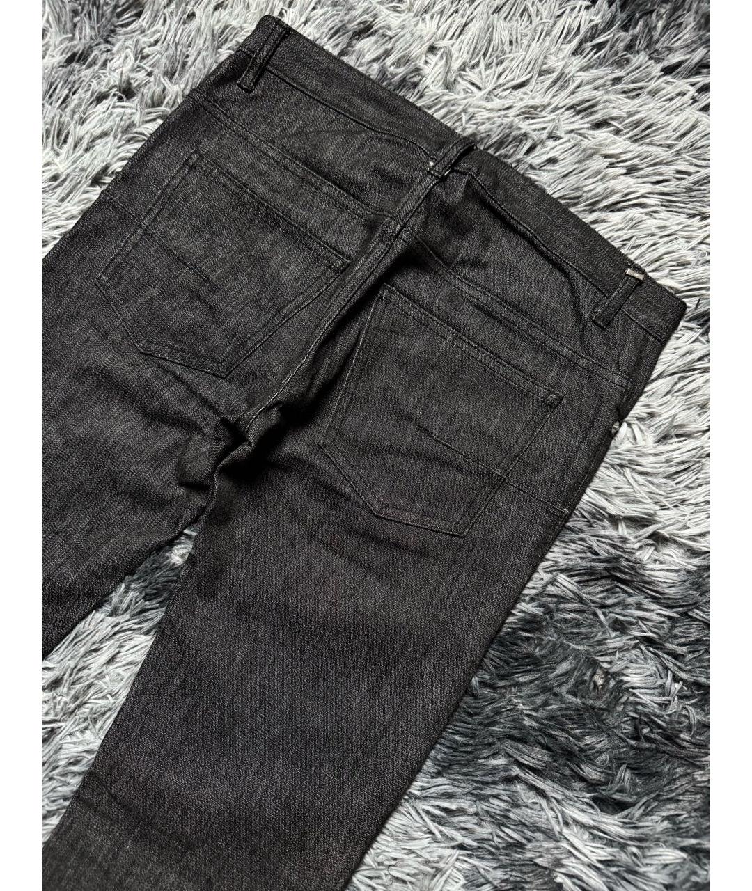 CHRISTIAN DIOR Антрацитовые хлопковые джинсы скинни, фото 3