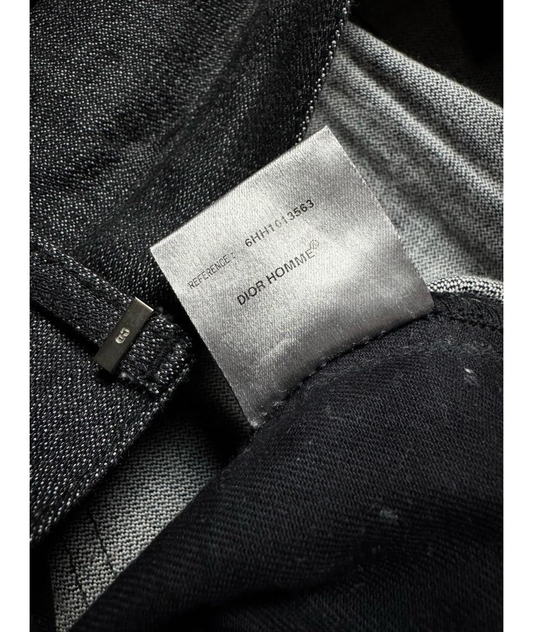 CHRISTIAN DIOR Антрацитовые хлопковые джинсы скинни, фото 6
