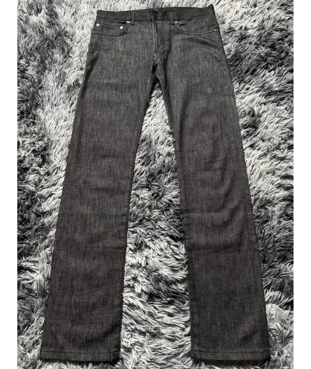 CHRISTIAN DIOR Антрацитовые хлопковые джинсы скинни, фото 8