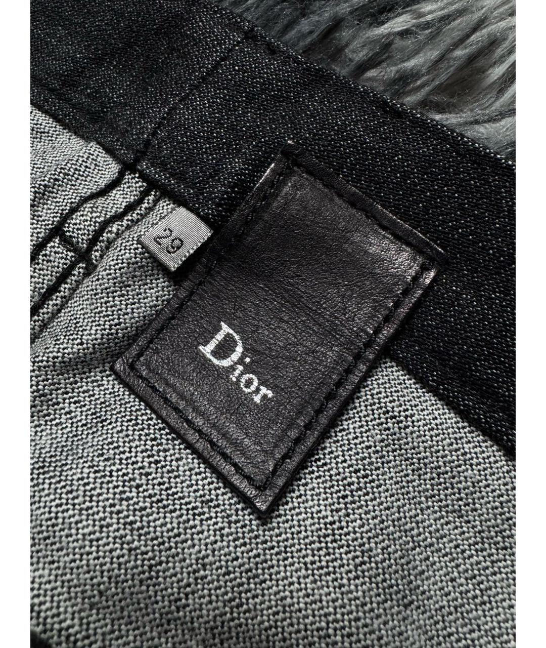 CHRISTIAN DIOR Антрацитовые хлопковые джинсы скинни, фото 5