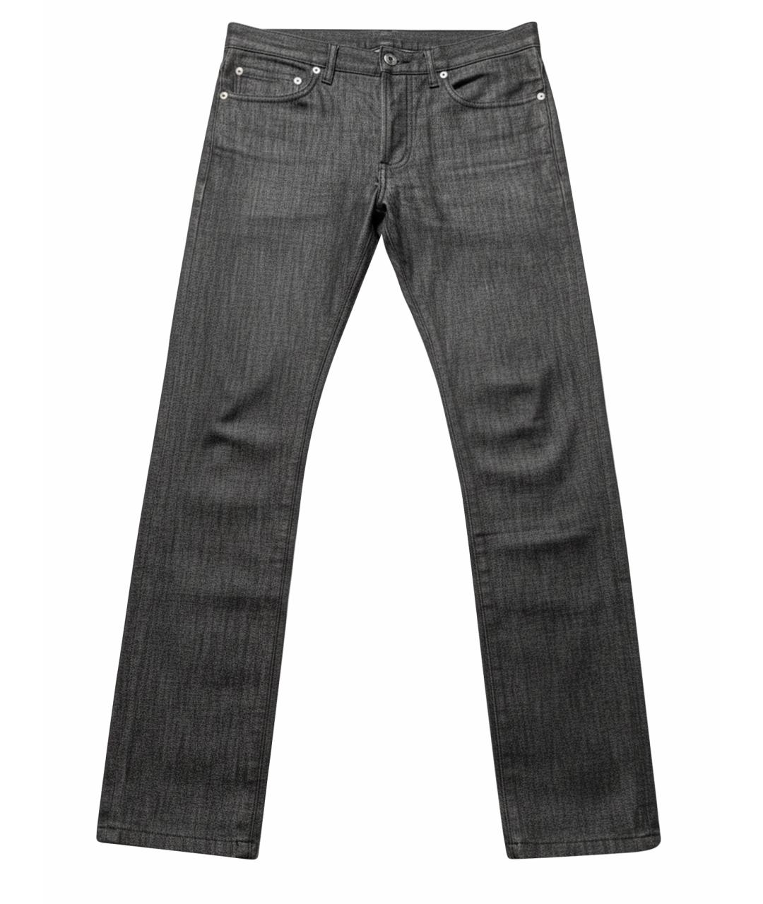 CHRISTIAN DIOR Антрацитовые хлопковые джинсы скинни, фото 1