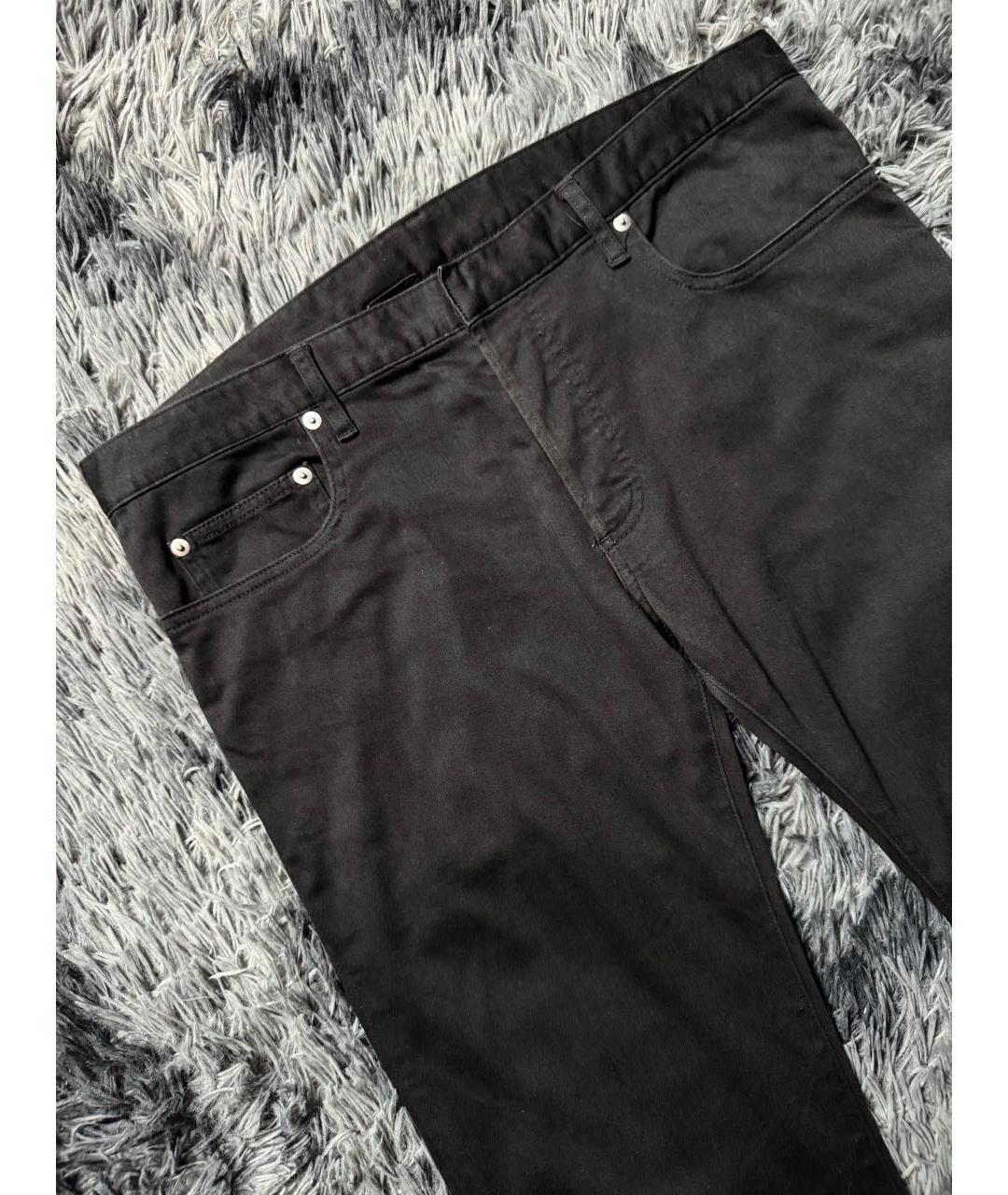 CHRISTIAN DIOR Черные хлопковые прямые джинсы, фото 3