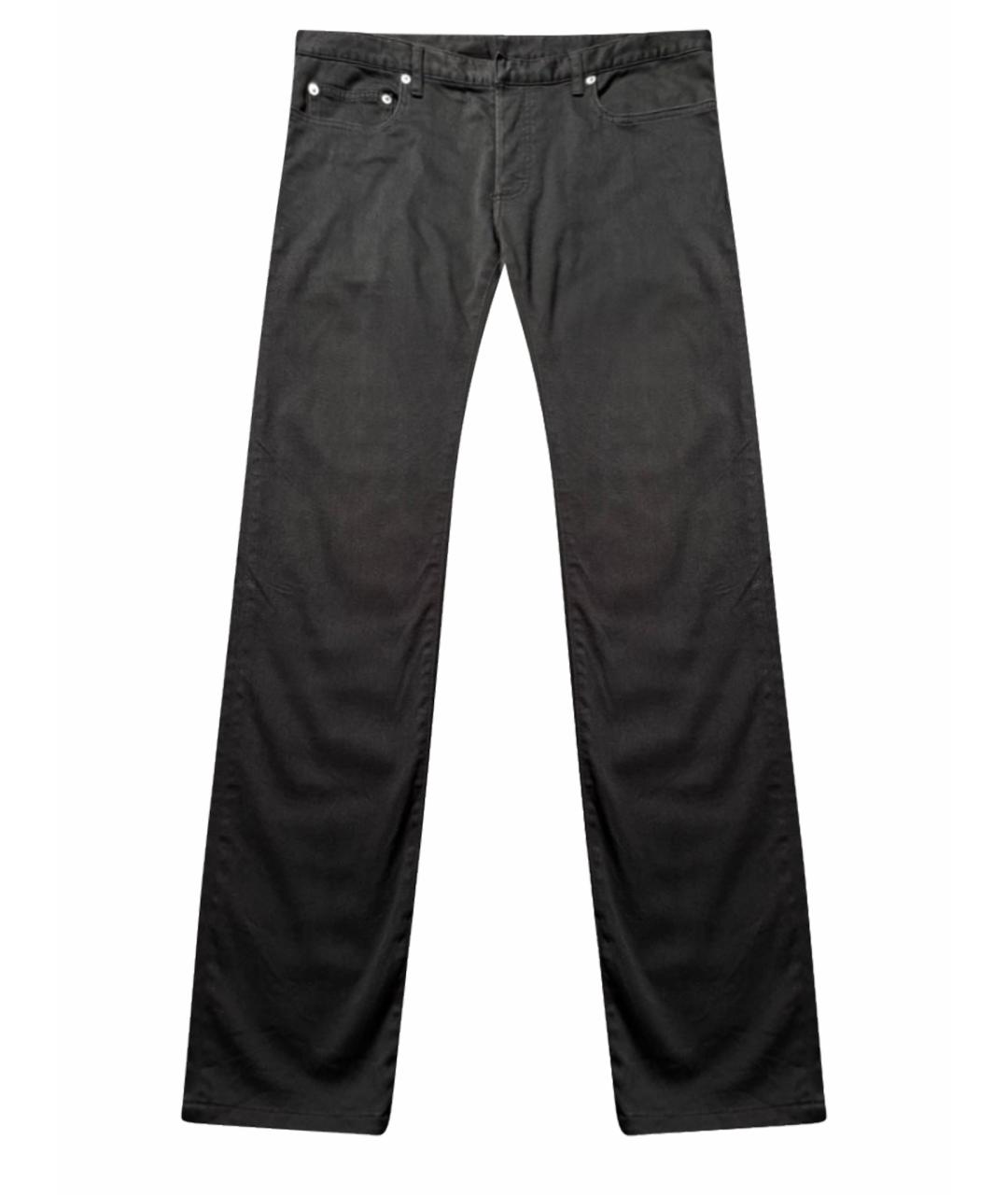 CHRISTIAN DIOR Черные хлопковые прямые джинсы, фото 1