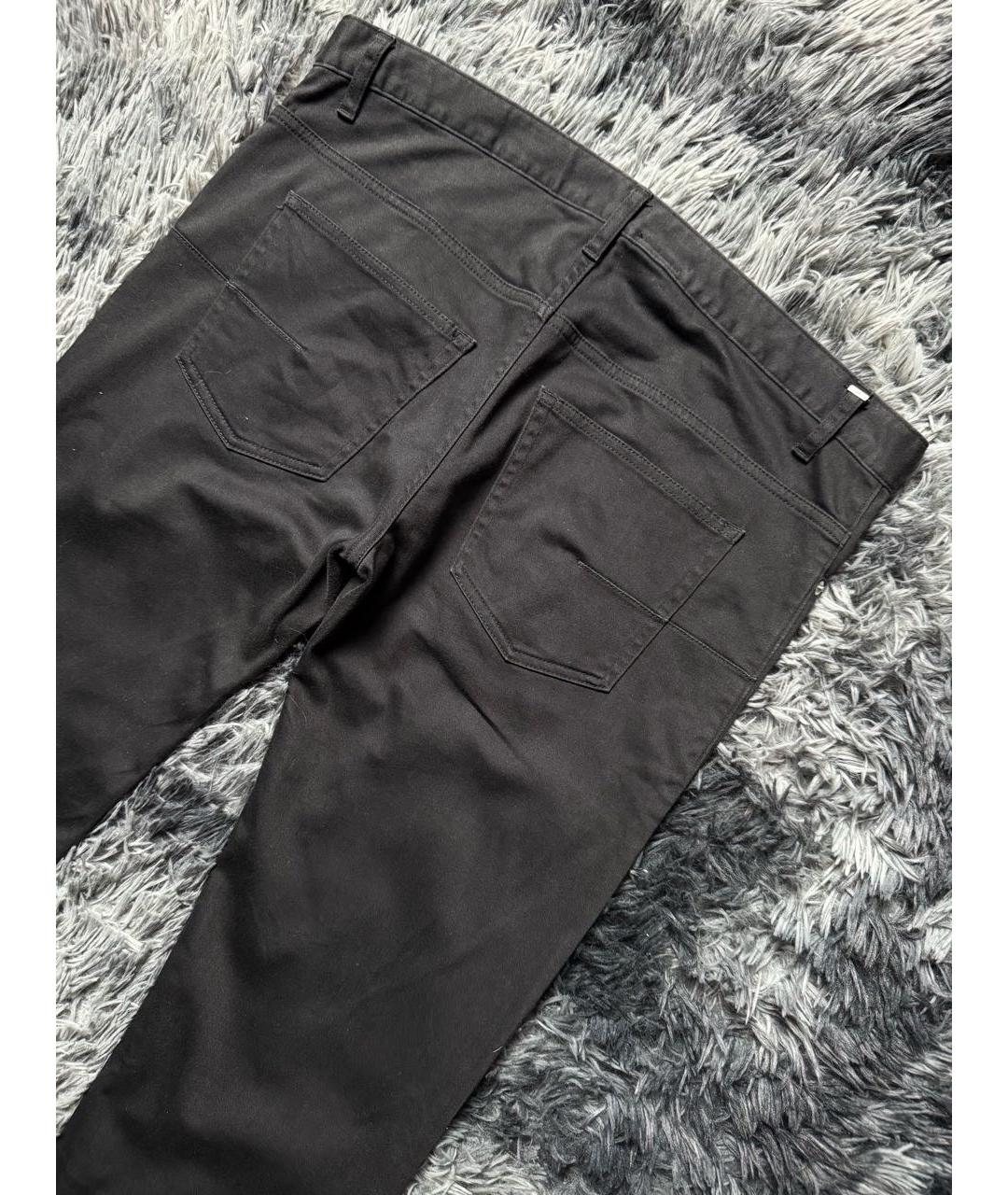 CHRISTIAN DIOR Черные хлопковые прямые джинсы, фото 4