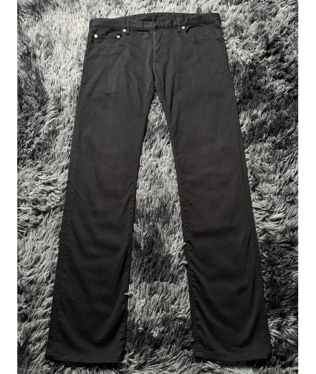 CHRISTIAN DIOR Черные хлопковые прямые джинсы, фото 9