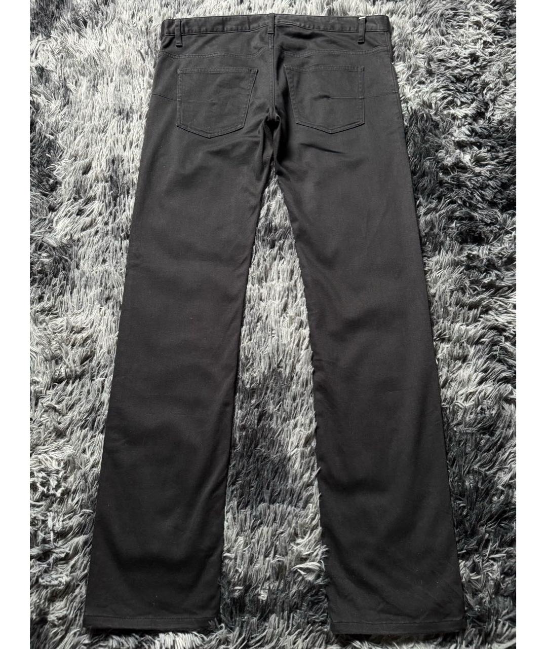 CHRISTIAN DIOR Черные хлопковые прямые джинсы, фото 2