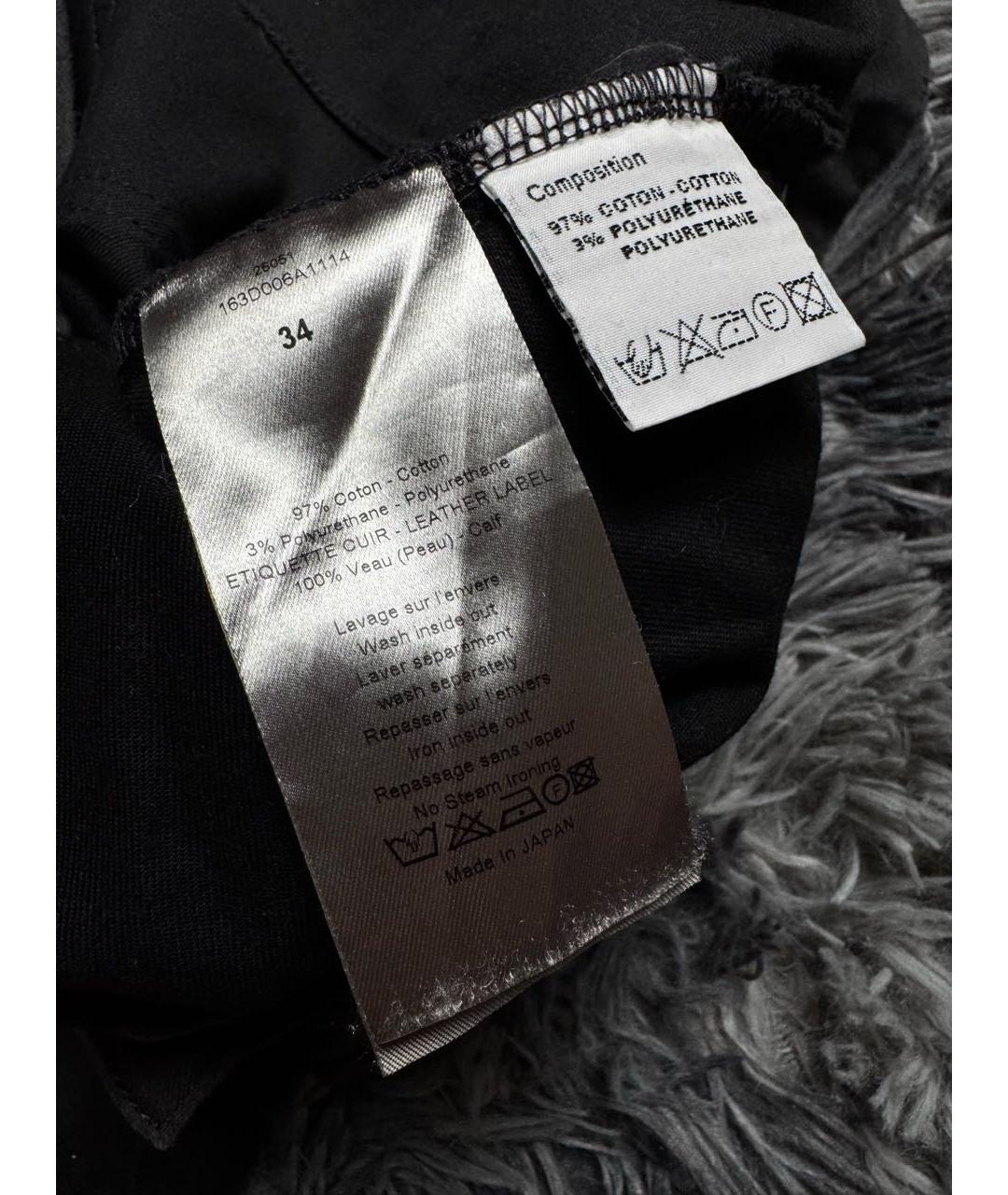 CHRISTIAN DIOR Черные хлопковые прямые джинсы, фото 7