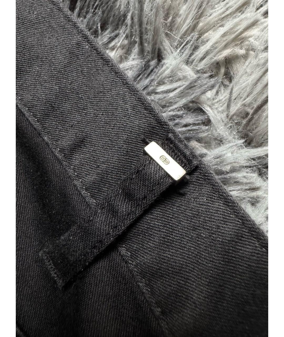 CHRISTIAN DIOR Черные хлопковые прямые джинсы, фото 6