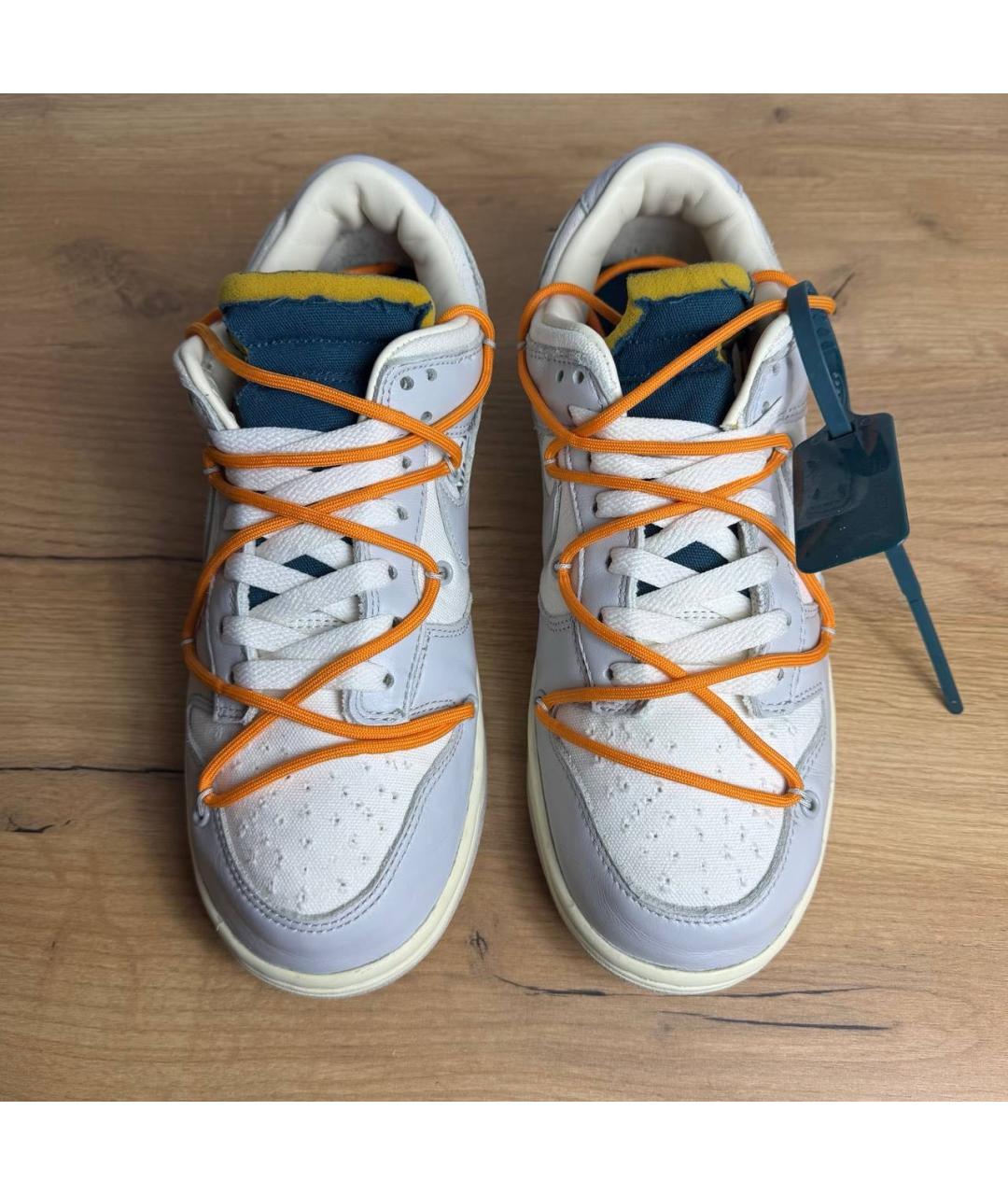 NIKE X OFF-WHITE Голубые низкие кроссовки / кеды, фото 2