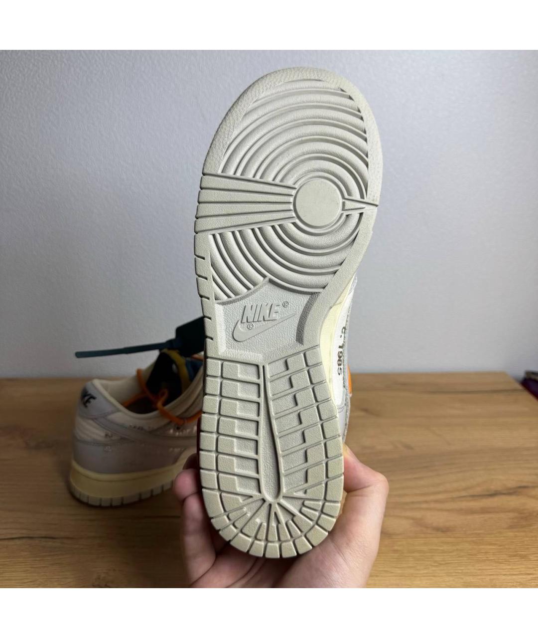 NIKE X OFF-WHITE Голубые низкие кроссовки / кеды, фото 5