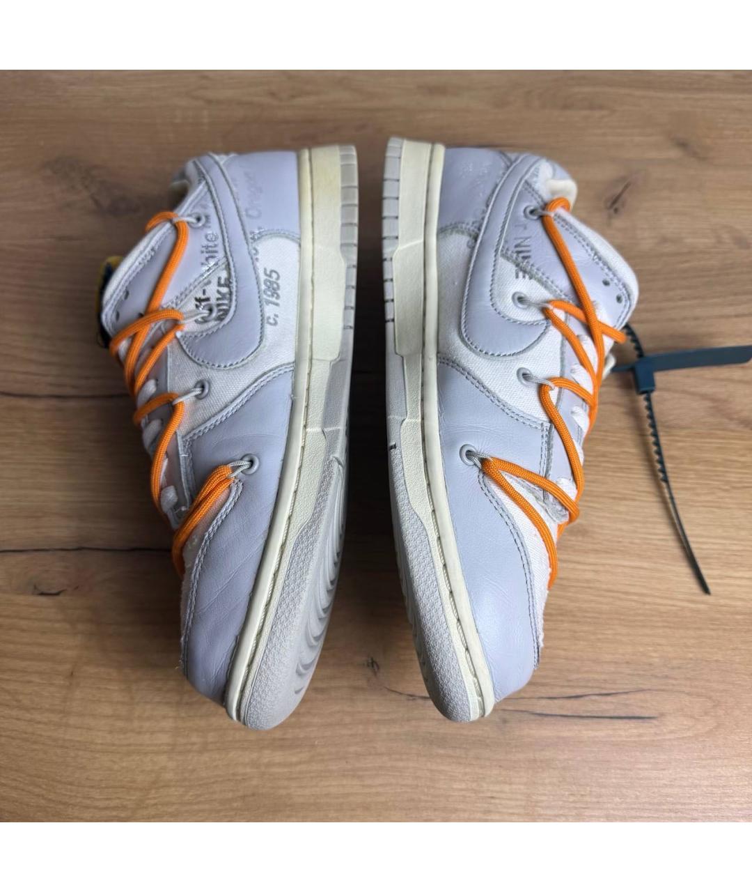 NIKE X OFF-WHITE Голубые низкие кроссовки / кеды, фото 3