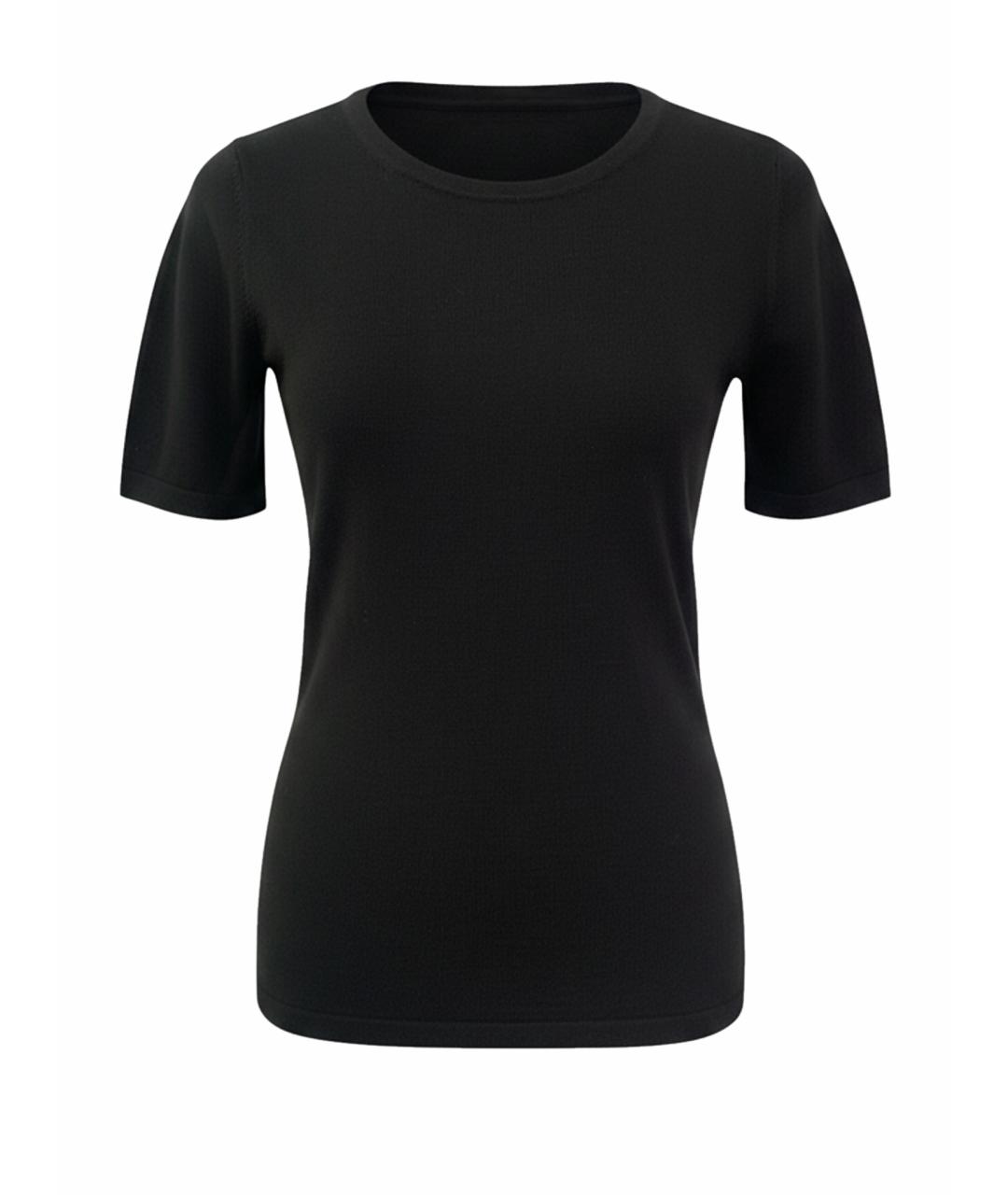 CHANEL Черная шерстяная футболка, фото 1