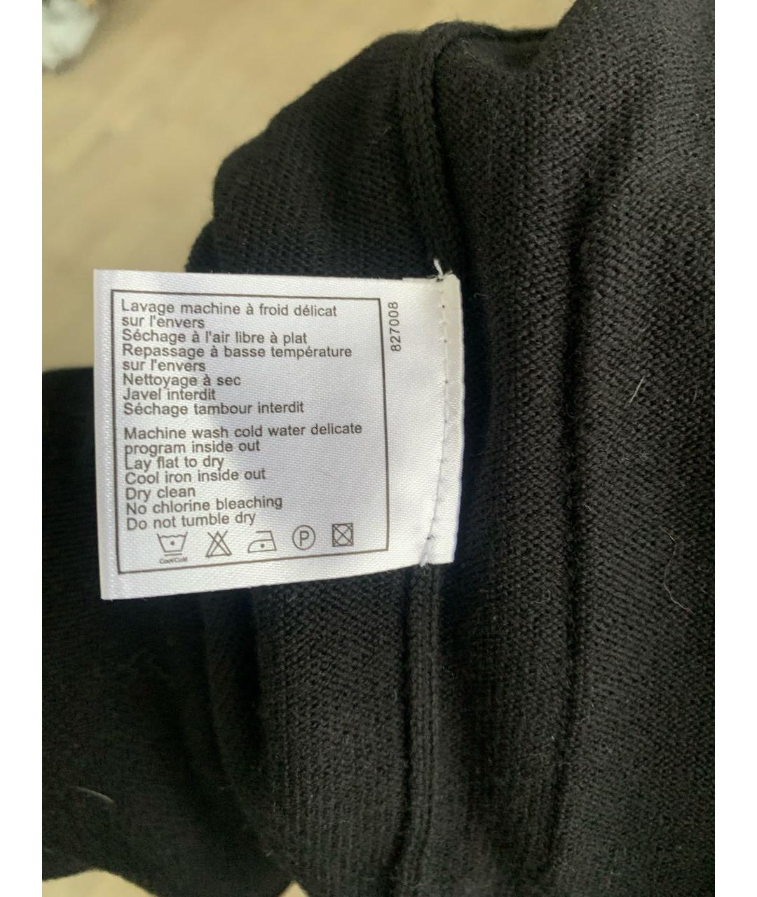 CHANEL Черный шерстяной кардиган, фото 5