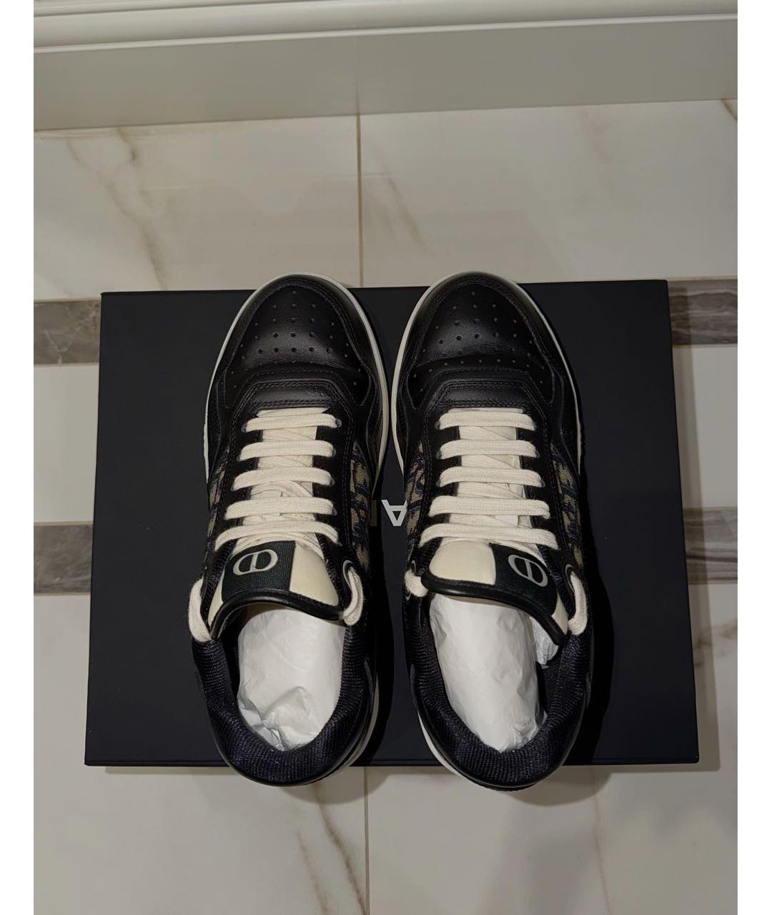 CHRISTIAN DIOR Темно-синие кожаные кроссовки, фото 3