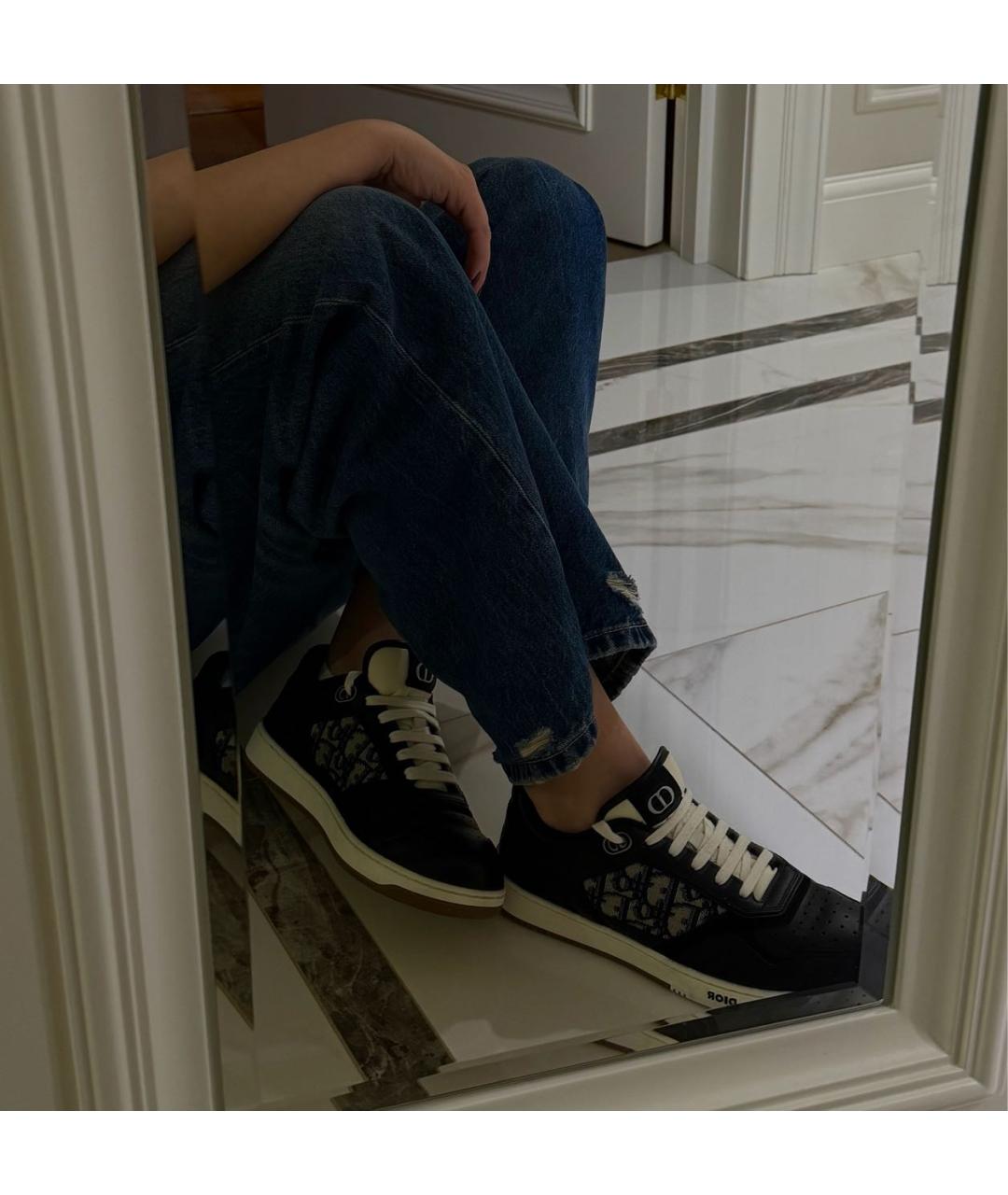 CHRISTIAN DIOR Темно-синие кожаные кроссовки, фото 7