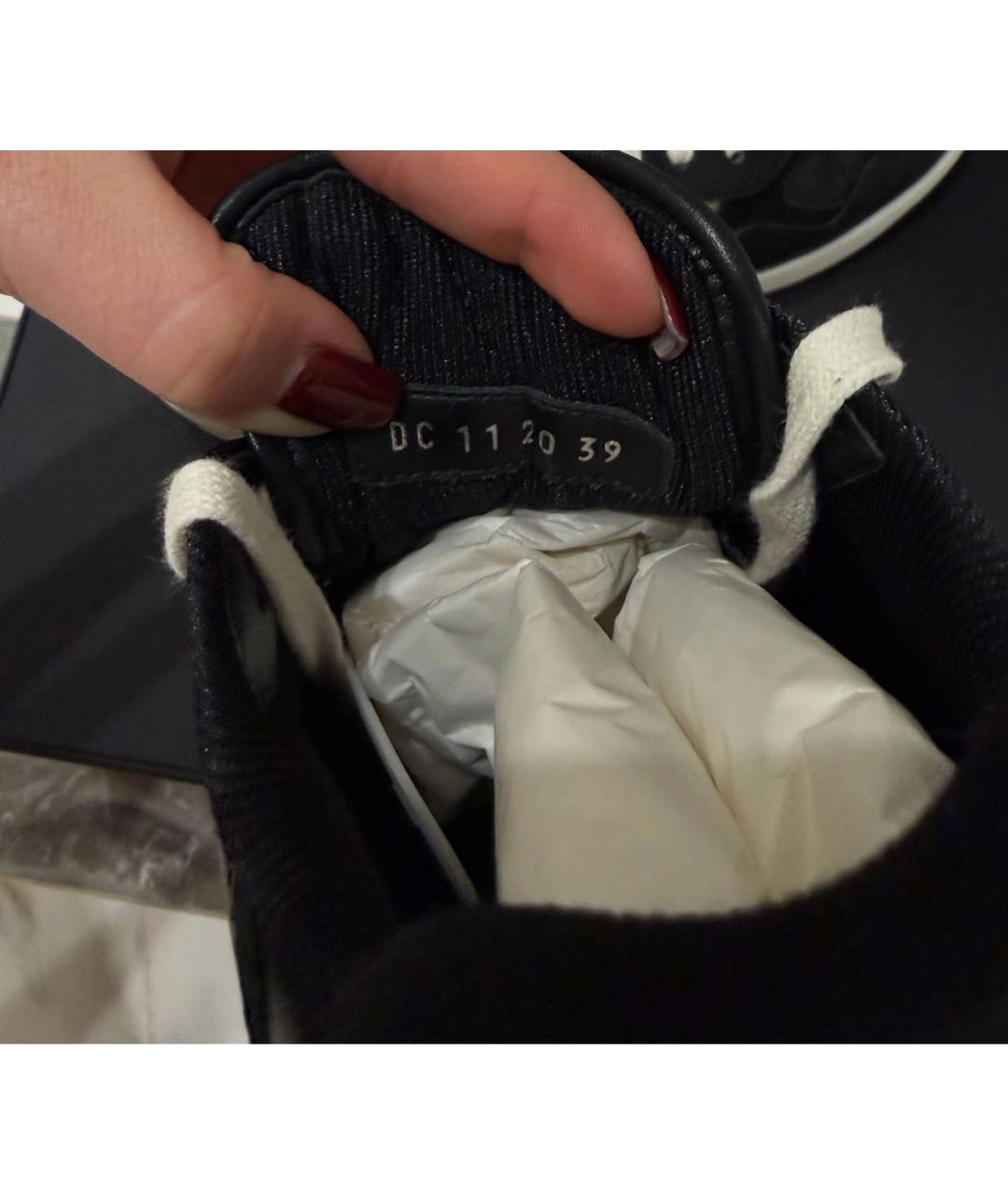 CHRISTIAN DIOR Темно-синие кожаные кроссовки, фото 5