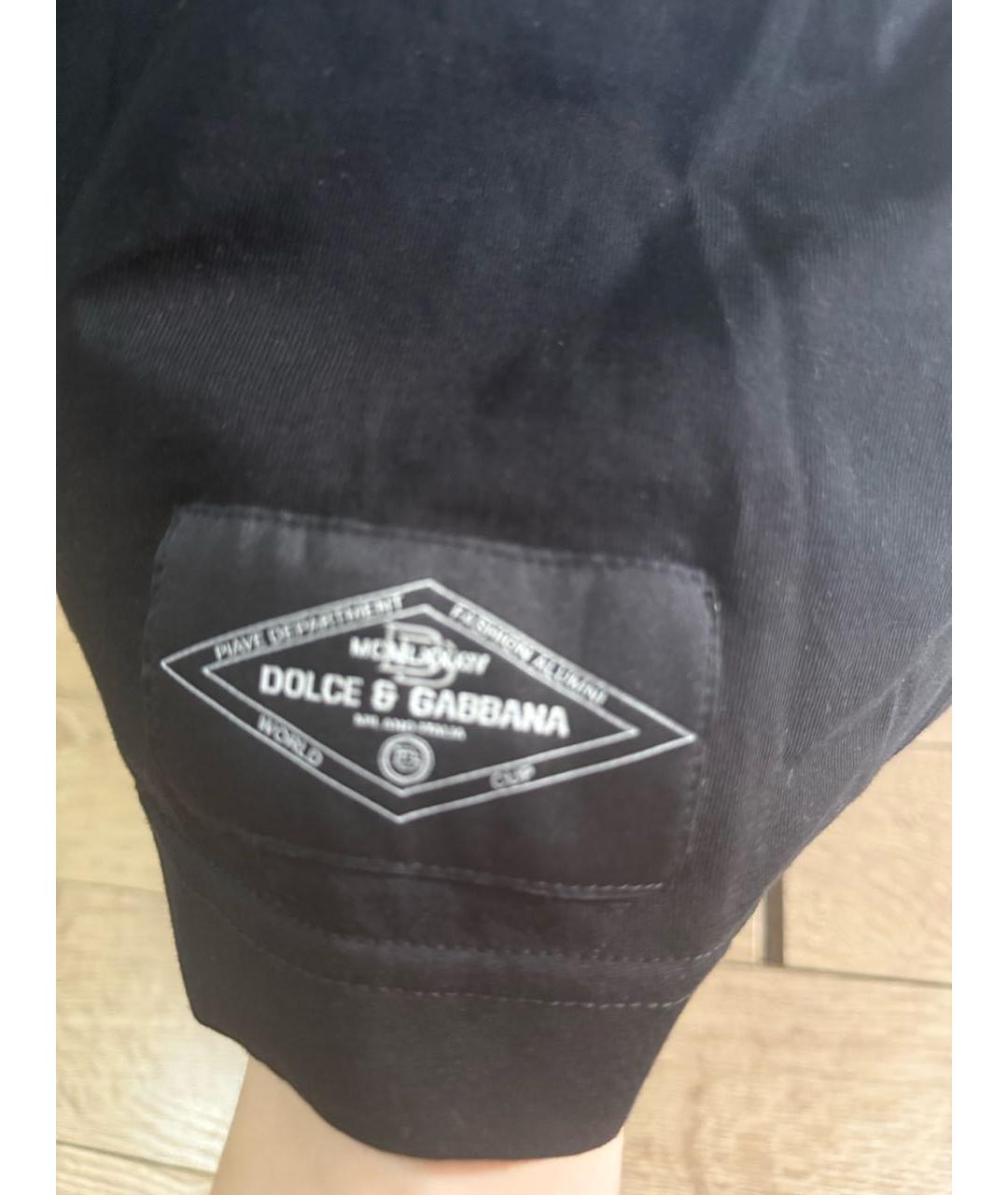 DOLCE&GABBANA Черная хлопковая футболка, фото 3