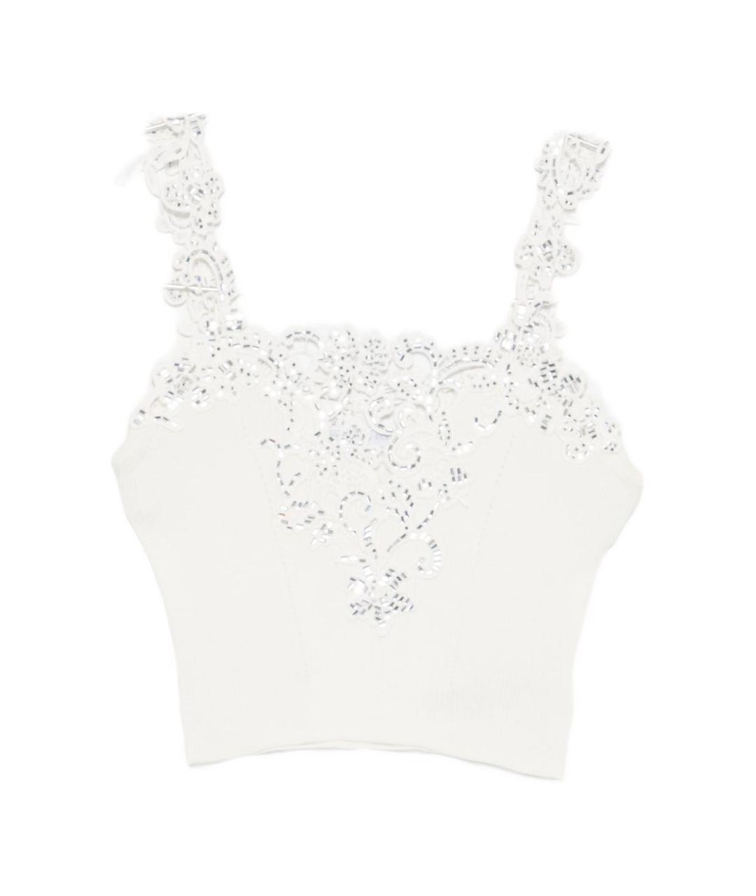 ERMANNO SCERVINO Белая хлопковая майка, фото 1