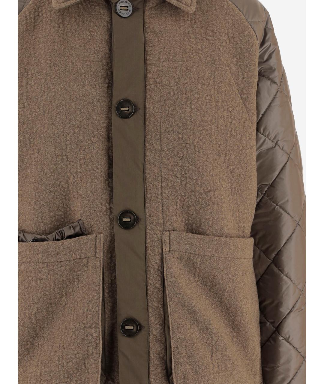 WOOLRICH Коричневая шерстяная куртка, фото 3