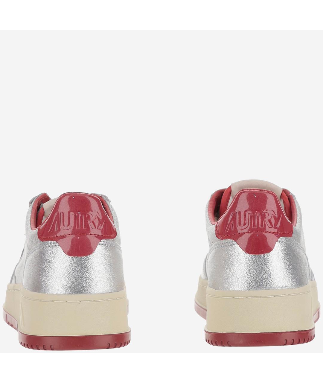 AUTRY Серебряные кожаные кеды, фото 4