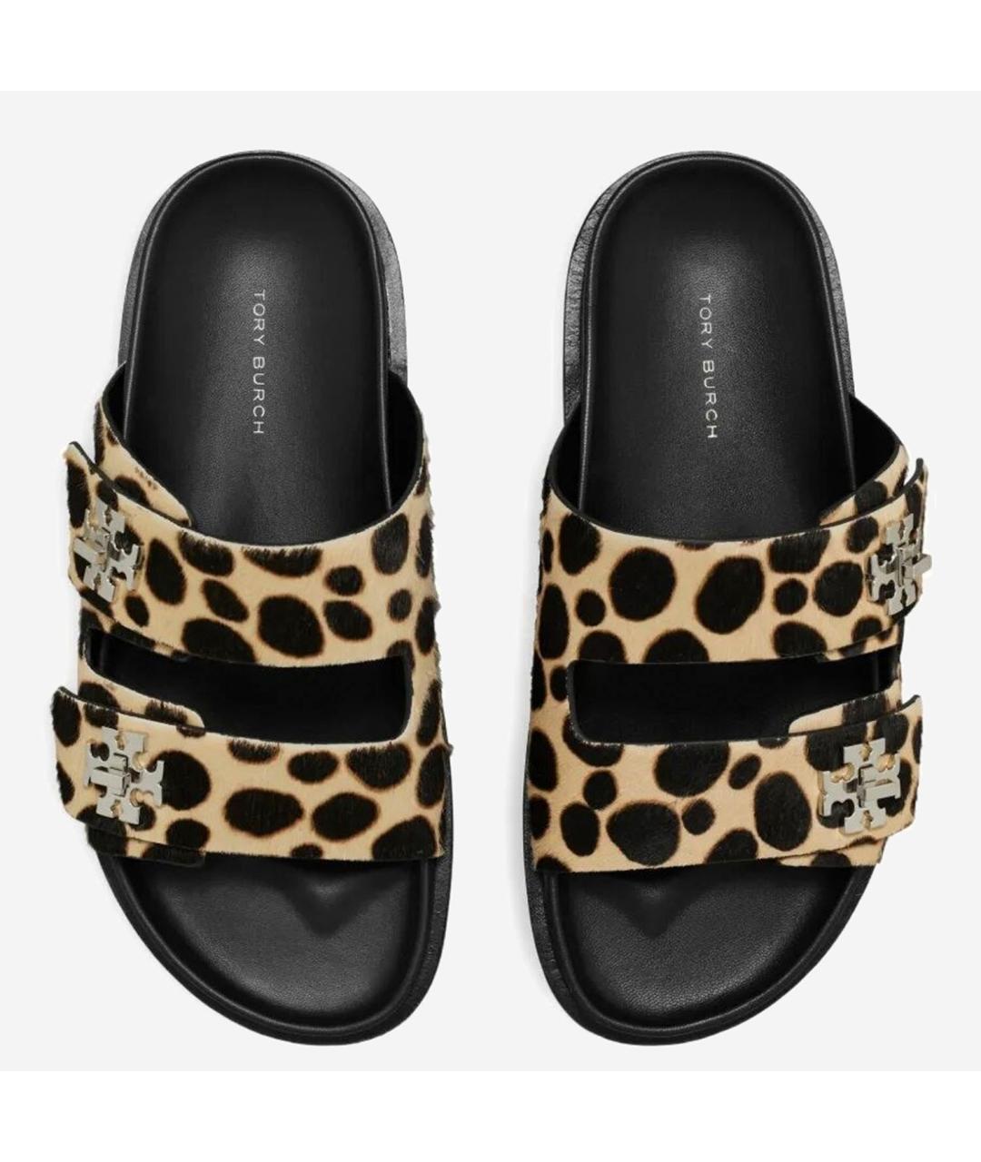 TORY BURCH Мульти кожаные шлепанцы, фото 3