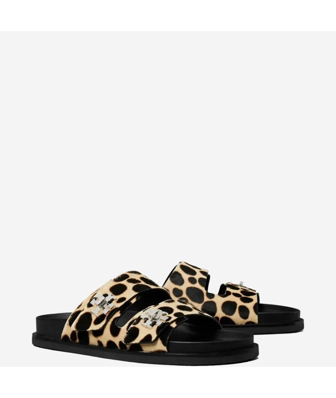 TORY BURCH Мульти кожаные шлепанцы, фото 2