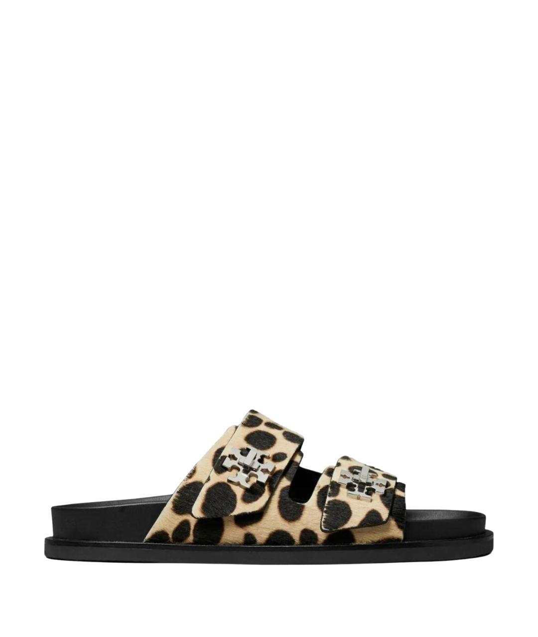 TORY BURCH Мульти кожаные шлепанцы, фото 1